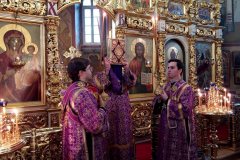 Епископ Раменский Алексий возглавил Всенощное бдение в храме Рождества Христова в Черневе 21 марта 2026