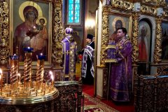 Епископ Раменский Алексий возглавил Всенощное бдение в храме Рождества Христова в Черневе 21 марта 2026