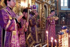 Епископ Раменский Алексий возглавил Всенощное бдение в храме Рождества Христова в Черневе 21 марта 2026