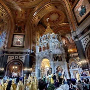 Великая вечерня в Кафедральном соборном Храме Христа Спасителя г. Москвы