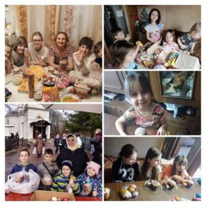Социальная служба храма Рождества Христова в Черневе передала пасхальные подарки в многодетные семьи. Южное Бутово, г. Москва